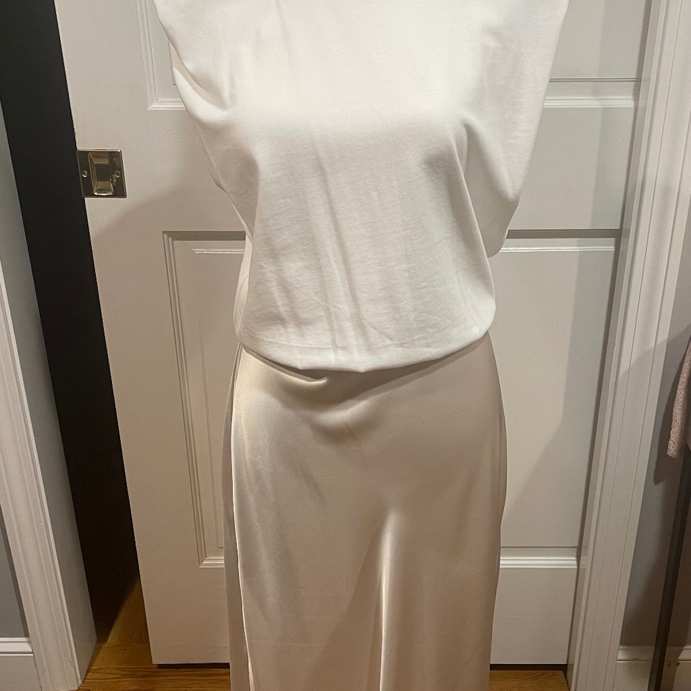 Zara Contrasting Satin Dress